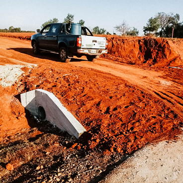 Construcción de protección para alcantarillas en Paraguay