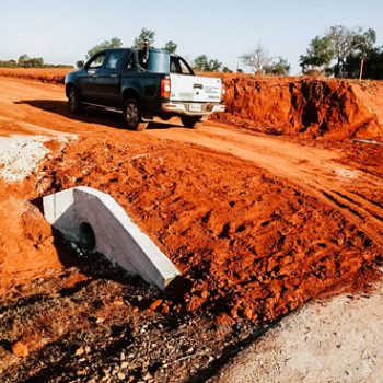 Construcción de protección para alcantarillas en Paraguay